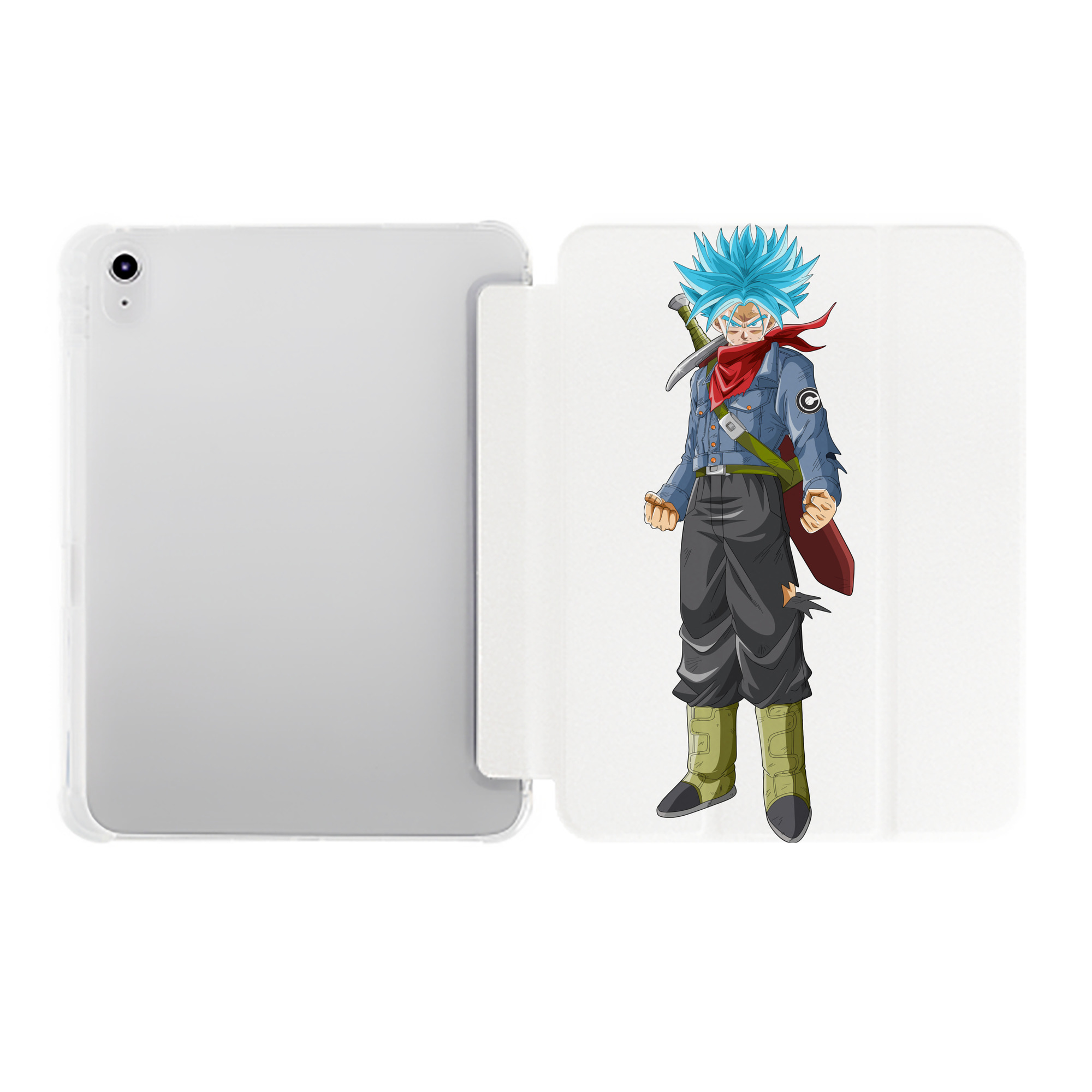 （画像用） ドラゴンボール トランクス（Torankusu）DRAGON BALL Trunks IPad ケース ペン収納付き 三つ折りスタンド PUレザー×シリコン 対応機種9.5/10.5/10.9インチ